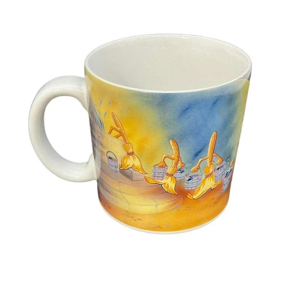 Disney Fantasia Mickey Mouse Sorcerer's‎ Dancing Broom Coffee Mug Cup